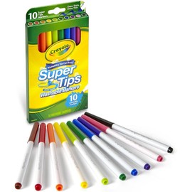 Crayola Washable Super Tip Markers (10 Count), 6 PACK