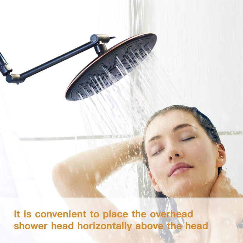 12 Inch Shower Head Extension Arm Oil Rubbed Bronze.Solid Brass