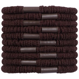 FOMIYES 10 Pcs Hair Ties Elastic Hair Bands Stretchy Hair Ties No Damage Women Hair Ties For Women Thick Hair Dark Brown