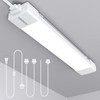 LED Tube Light Fixture with Plug, 1.4FT 1800LM 5000K Utility