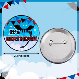 It’s My Birthday Pin, 2.3in Cartoon Happy Birthday Button Badge Animation Themed Party Celebrations Favors & Decor Supplies