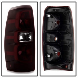 ACANII - For Red Smoke 2007-2013 Chevy Avalanche Tail Lights Lamps Aftermarket Set Driver & Passenger Side
