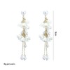 JDONL Cute White Fairy Flower Lily Of The Valley Earrings