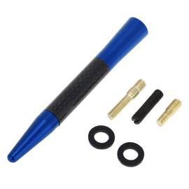 HEROFFIX 1 Set Car Telescopic Extension Type Antenna Truck Aluminum Alloy ABS Roof Mount Antenna Decoration Only Blue