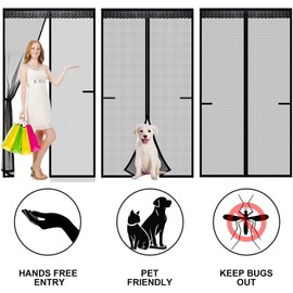 EXTSUD EXTSUD Fiberglas Magnet Fliegengitter Tr 90x200cm Magnetvorhang Insektenschutz Balkontr,Kratzfest,St?rkere Magneten Fliegenvorhang fr Balkontr,Kellertr und Terrassentr