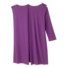 Silverts Hospital Gowns for Women Open Back, Night Gowns for Elderly Women, Adaptive Clothing for Seniors, Hospice Care Supplies, Hospital Robe, Old Lady Dress - Eggplant XL