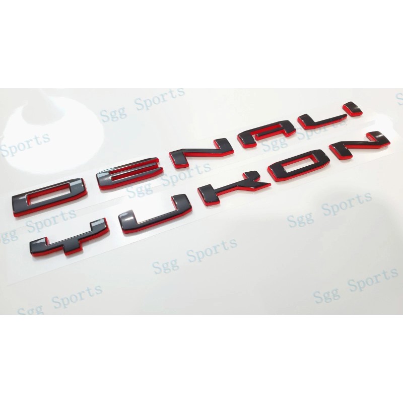 GMC 2pcs GMC 2021-2023 Yukon Yukon XL Black Red Rear