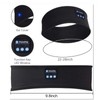 Bluetooth Sports Headband Wireless Sleep Headphones Exercise Music Headband Black
