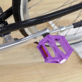 Milisten 1 Pair Mountain Bike Pedals Purple Road Bike Accessories Bicycle Accessories Non-Slip Bicycle Pedals Bicycle Accessories Non-Slip Bicycle Pedals Mountain Bike Outdoor
