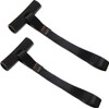 Kayak Tie Down Straps with Bonnet/Boot Anchors, Black and Red