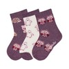 Sterntaler Girls 3 Pack Hedgehog Owl Socks, Purple (Purple Mel.
