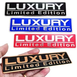 4-Pack Limited Edition Badge Metal Stickers for Car Bumper/Fender/Body/Rear/Side Suitable for Most Cars, Motorcycles or Doors, Walls, laptops and Tool Boxes, Aluminum Alloy Material