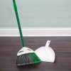 Libman 2 Piece Steel Handle Angle Broom and Dustpan Green