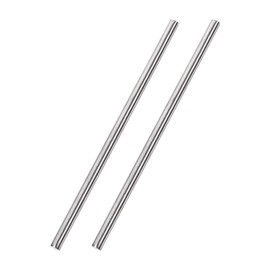 TOP-VIGOR 2Pcs 6mm x 250mm 304 Stainless Steel Round Rods, Metal Solid Round Shaft Rods Lathe Bar Stock for DIY Crafts Car Helicopter Airplane Model