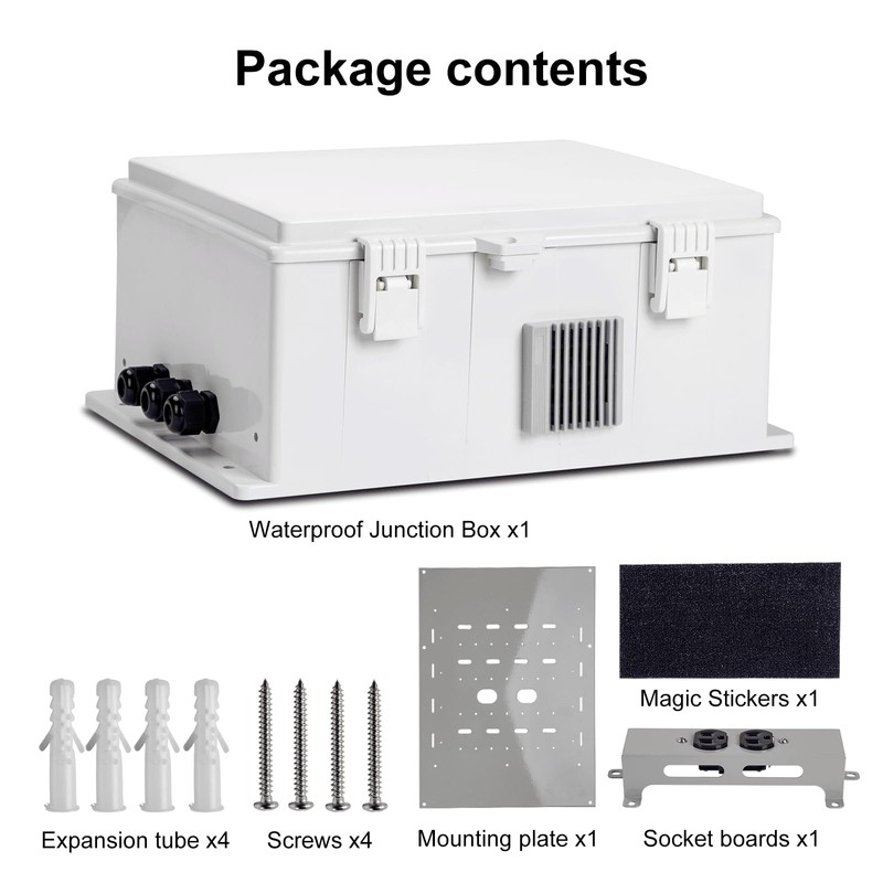 Namunanee Outdoor Electrical Junction Box, ABS Water Resistant Enclosure with