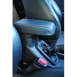 RedlineGoods ebrake Boot Compatible with Saturn ION 2003-07. Tailor Made - not Universal. Genuine top-Grade Italian Black Perforated Leather with Red Thread