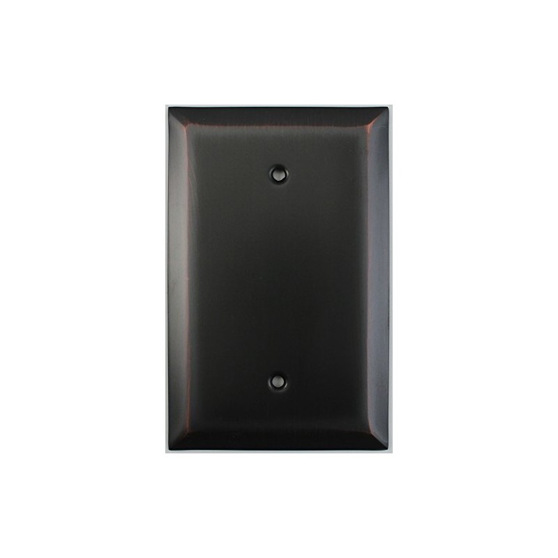 Jumbo Stamped Oil Rubbed Bronze One Gang Blank Wall Plate