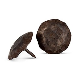 25 Pack - Iron Clavos Decorative Nails 1.5 inch - Unfinished - Decorative Accent for Home Improvement - Farmhouse Shutters, Barn Door, Furniture, Carriage Gates - by Borderland Rustic Hardware