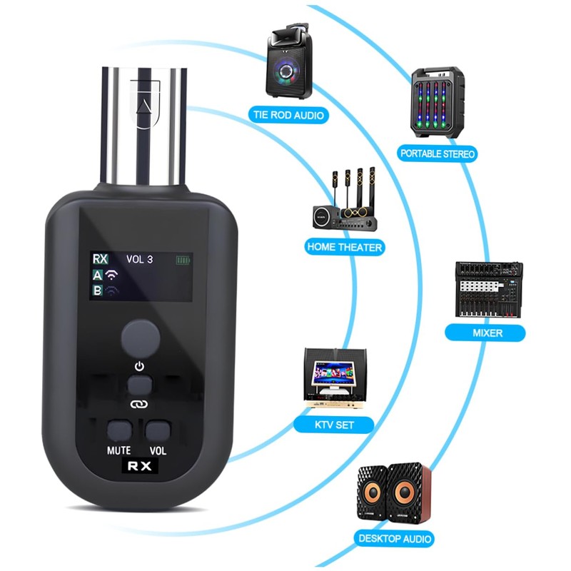 Vaguelly Wireless Microphone System Gaming Microphone Stable Audio Transmission