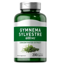 Piping Rock Gymnema Sylvestre 600mg 200 Caps Leaf Piping AMPK Activator