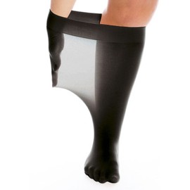 All Woman Super Wide 120 Denier Knee High Socks - Stretches up to 85cm - Single Pair, black