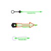 ECSiNG Lancette Orologio Luminescenti Verdi Arancione Bianco Nero Compatibile con