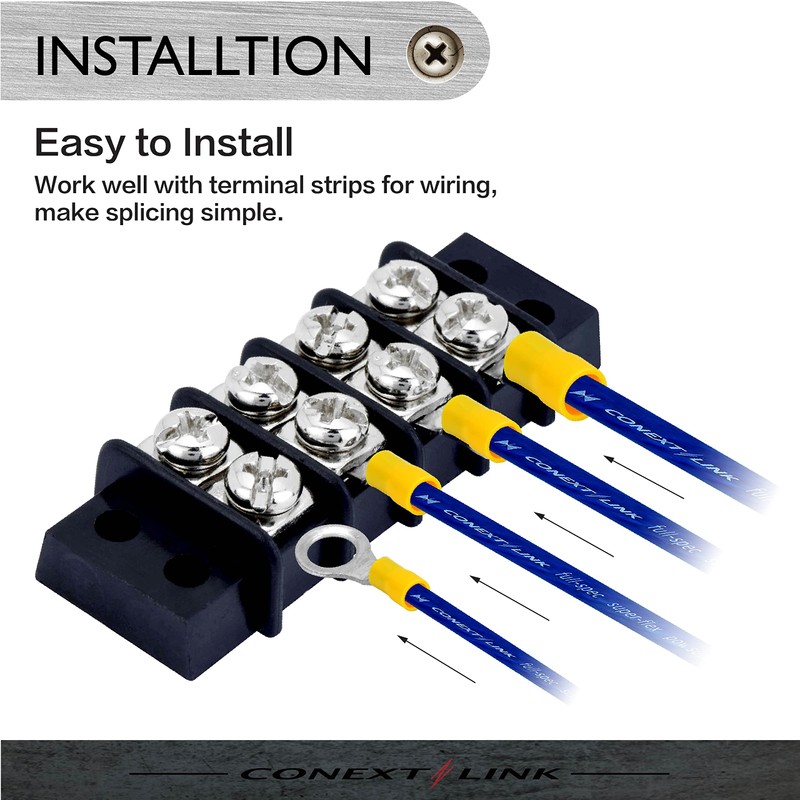 Conext Link RTV88-5 Vinyl Ring Terminal 5 Pack (#8 Stud,