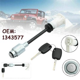 CANJPTON Kompatibel mit Ford Focus C-Max 2003-2007 Motorhaubenschloss Reparatursatz mit 2 Schlüsseln Lang Type Schließzylinder Motorhaubenentriegelung Entriegelungsschloss 1343577 4M5AA16B970AB