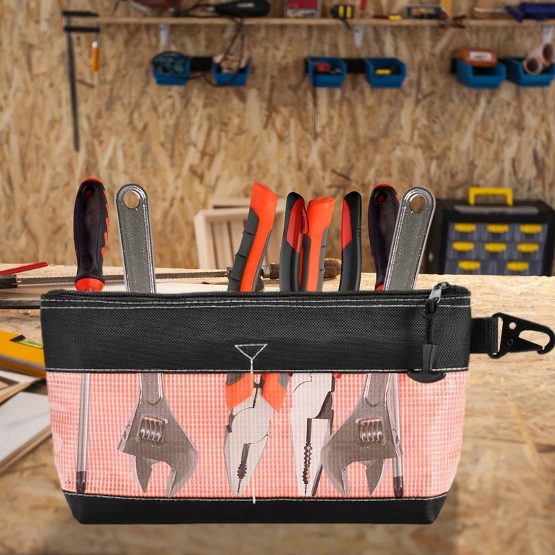 Tool Pouch Bag, Waterproof Small Tool Bag with Multi-Purpose Clip,