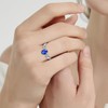 Bonlavie Created Sapphire Engagement Rings for Women Oval Cut Marquise