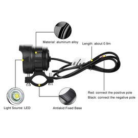 ROUP 2 Pack YPH-100 25W LED Floodlight Headlight Work Light Driving Fog Spot Lamp Universal for All Motorcycle Motorbike Truck Off-Road 4X4 ATV Tractor