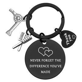 Xiahuyu Hairdresser Appreciation Gifts Hairdresser Keychain Hair Stylist Thank You Gift Cosmetology Graduation Gift Hairdresser Retirement Gift Leaving Christmas Birthday Gift for Barber