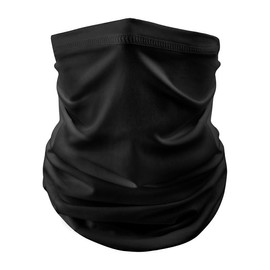 Generic Adult Neck Gaiter Face Mask for Men Women Outdoor Breathable Hiking Sports Sunblock ice silk Bandana Bib, Medium, Black03m
