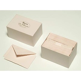 Clairefontaine - Ref 92305L - G.Lalo "Mode de Paris" Correspondence Set - 30 x Cards (300gsm, 9.7 x 15.2cm) + 30 x Lined Envelopes with Gummed Edges (10 x 15.8cm) - Pink