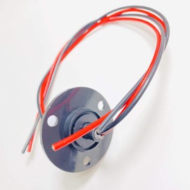 Taidacent 2 Wires 15A 20A 30A 40A 60A Slip Ring Collector Ring Rotary Electrical Contact (15A)