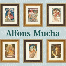 Ayuwara Alphonse Mucha at Scenic Specialty Store (R) Framed Poster / Zodiac Upower AM-02008 Gift Interior Mail Order