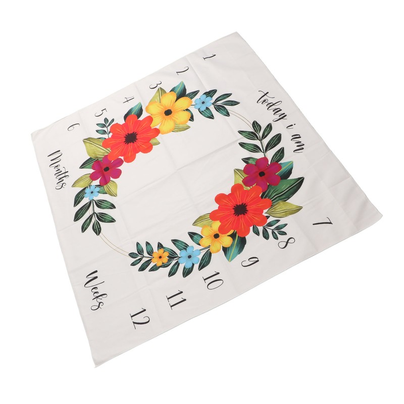 Baby Monthly Milestone Blanket Innovative Decorative Garland Pattern Newborn Photography