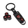 Set of 4 valve caps car red skull cover with