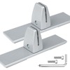 First-zgel 2 Pack Sneeze Guard Clamp Bracket, Silver Aluminum Partition