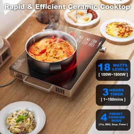1800W Portable Infrared Cooktop Single Burner Electric Stove Ceramic Glass Electric Hot Plate Cooktop electric burners for cooking stove cocina electrical eléctrica para cocinar eléctrica
