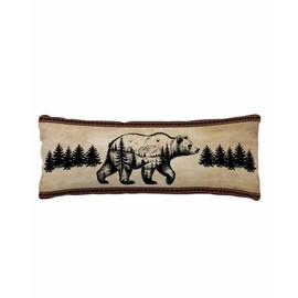 Brown Black Bear Body Pillow Cover 20 x 54 Inch Decorative Pillow Cover Farmhouse Cabin Forest Vintage Lumbar Pillowcase Seasonal Rectangle Cushion Case for Couch Sofa Bed Living Room