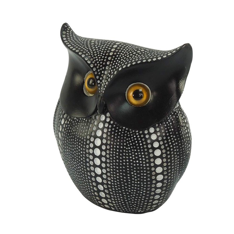 Artgenius Dots Owl Statue,Small Animal Owl Figurines for Home Office