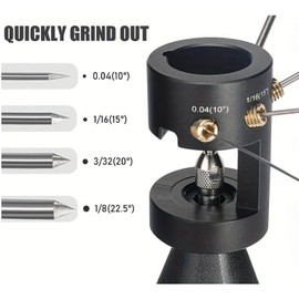 Tungsten Electrode Sharpener, Multiple Angle Holes Welding Electrode Grinder TIG Welding Tungsten Electrode Grinder with Wheels for TIG Welding
