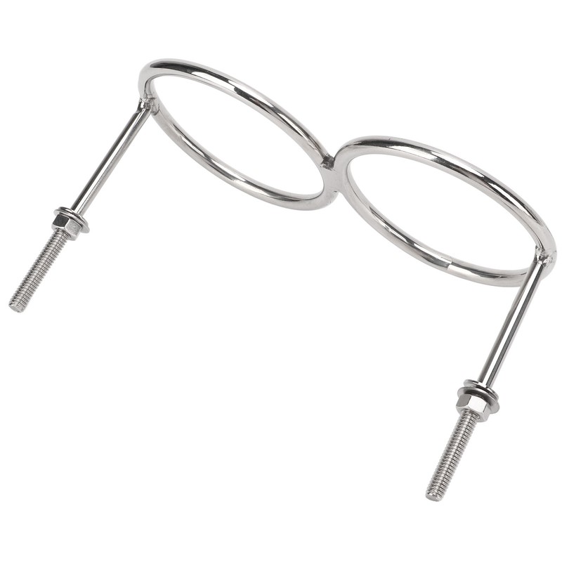 316 Stainless Steel Double Ring Cup Holder with Mounting Nut