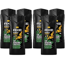 AXE 3-in-1 Shower Gel & Shampoo Wild Mojito & Cedarwood XL, Men's Shower Gel 6 x 400 ml, Dermatologically Tested, Intensive Care for Men, Face Body Hair Wash (6 Products)