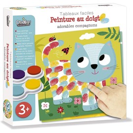Créa Lign' Adorables Compagnons Finger Painting, Multi-Colour, 24.5 x 24.5 x 4.5 cm
