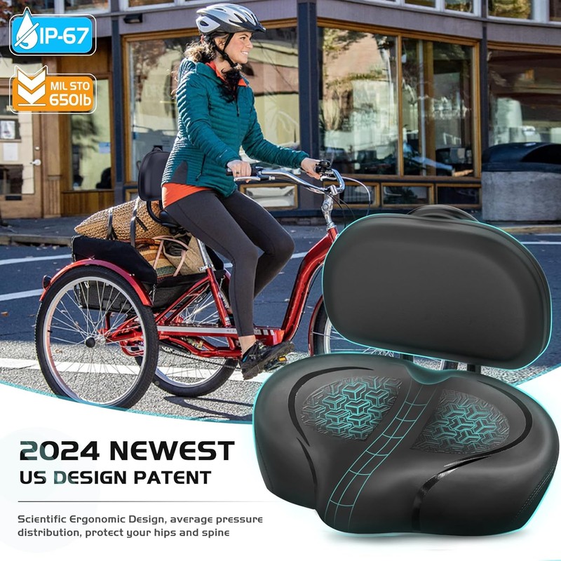 Noseless Bike Seat Cushion for Men & Women - Extra
