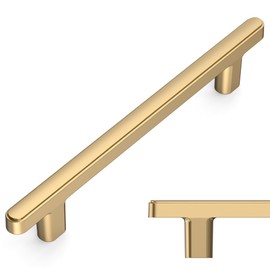 Amerdeco 10 Pack Champagne Bronze Cabinet Pulls 5 Inch(128mm) Hole Center Drawer Pulls Cabinet Hardware Kitchen Cabinet Handles for Bathroom