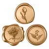 60PCS Floral Wax Seal Sticker Set for Wedding Invitations, Self