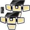 AmeriTop Solar Lights Outdoor, 2 Pack LED High Brightness Cordless